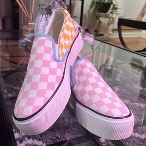 Checkered Slip on Shoes